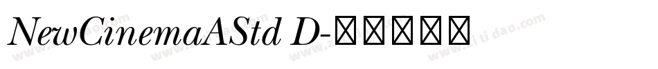 NewCinemaAStd D字体转换